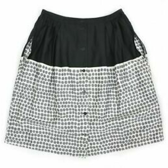 MARIMEKKO Poni Polka Dot Spot Print A-Line Cotton High Waisted Skirt - Picture 7 of 15